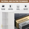 thumbnail image 4 of Metal Kitchen Pantry Storage Cabinet with 2 Doors and 3 Adjustable Shelves, White, 4 of 6