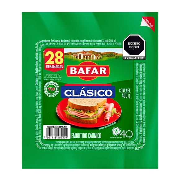 Jamón de pavo Bafar 400 g