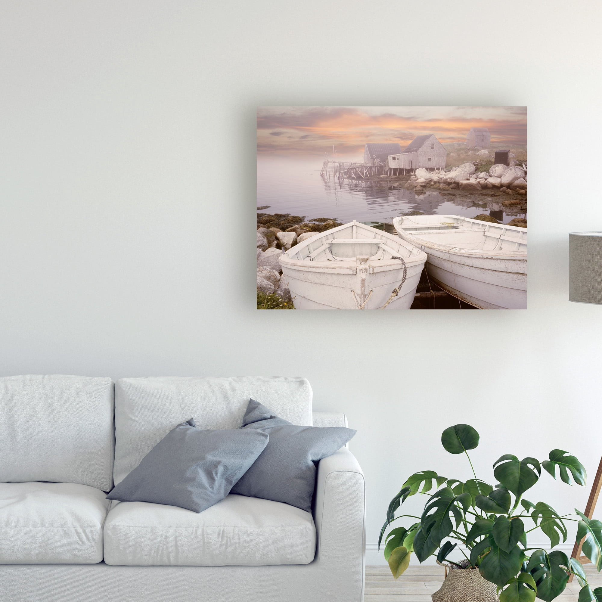 Trademark Fine Art 'Two Boats At Sunrise Nova Scotia' Canvas Art by Monte Nagler