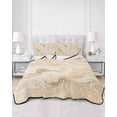 thumbnail image 3 of Beige Marble Full Size Down Alternative Comforter, Lightweight Comforter Quilt Bedding Set with Pillow Shams Chic Neutral Minimalist Fluid Aesthetic All Seasons Bed Comforter Duvet Insert 78"x90", 3 of 7