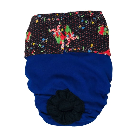 Barkertime Christmas Elves on Blue Dog Diaper