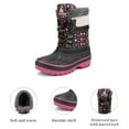 thumbnail image 4 of Dream Pairs Toddlers Kids Boys Girls Winter Snow Boots Waterproof Outdoor Shoes KMONTE-1 BLACK/FUXIA Size 11, 4 of 6