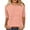 Orange, variant on Fatuov Casual Tops for Women Solid Color Crew Neck Comfort Tops Short Sleeve T-shirts Summer Tshirts Wine