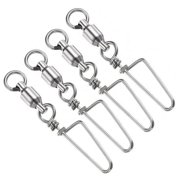 Uxcell 92LBS Stainless Steel Ball Bearing Fishing Snap Swivels 20 Pack