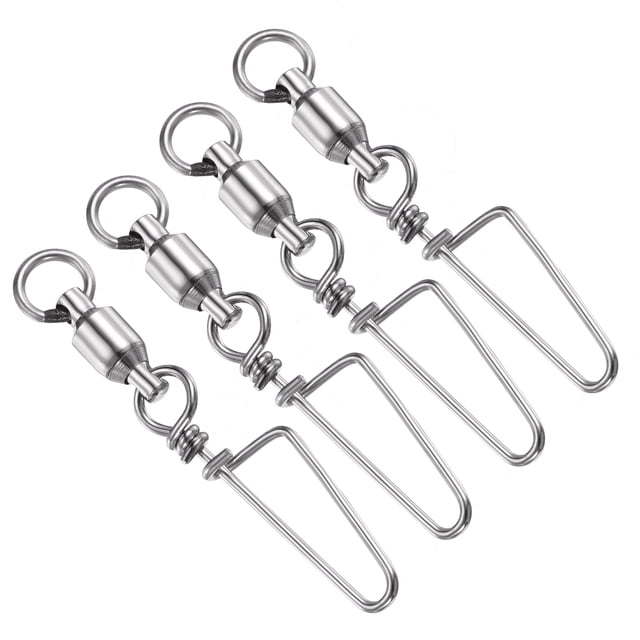 Unique Bargains 92LBS Roulements à Billes en Acier Inoxydable Pêche Snap Pivotants, 20 Pack