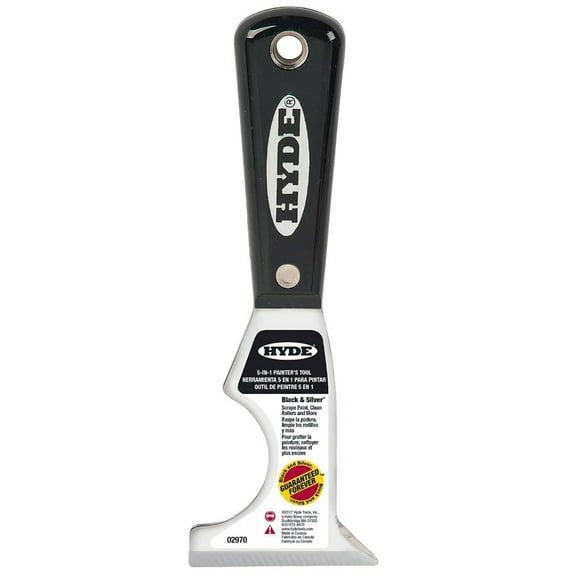 Hyde Multi-Tool 02970 Black & Silver - Full-Tang Steel Blade, Nylon Handle - 2.5 In