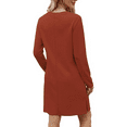 thumbnail image 6 of SOMER Women's Floral V Neck Dresses Long Sleeve Waist Midi Dress, 6 of 7