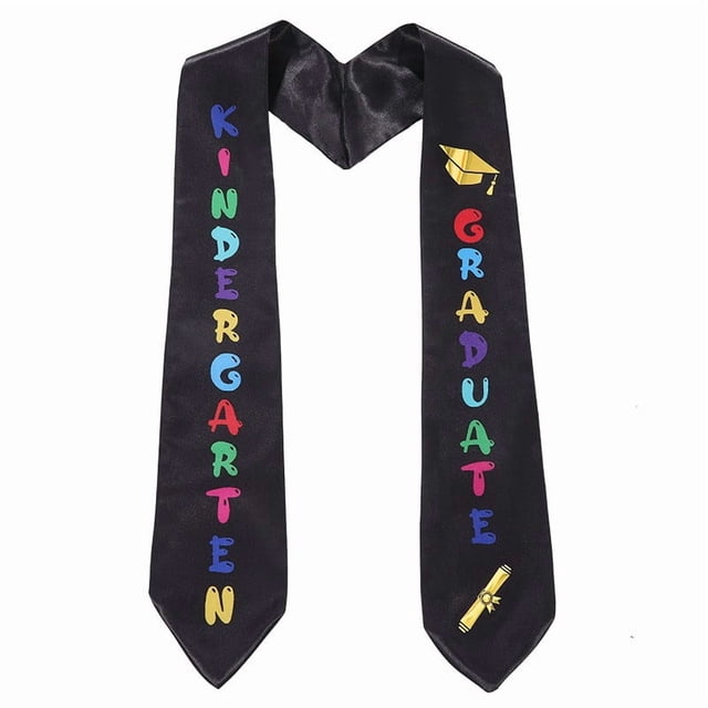Season Of Graduation Children's Ribbon Etiquette Shoulder Belt Preschool Kindergarten Graduation Print Honor Award Silk Shawl
