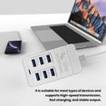 thumbnail image 4 of Flmtop USB Charging Station Plastic Fast Charging Charger Station for Multiple Devices 50W 6 Ports Charging Socket for Multiple Devices Wall Mount Charging Station with Tablet Watch Headphones, 4 of 10