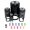 Black, variant on Fork and Knife Solid Silhouette Self-Inking Rubber Stamp Ink Stamper - Blue Ink - Mini 1/2 Inch