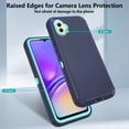 thumbnail image 4 of Asuwish Compatible with Samsung Galaxy A05 Phone Case Hybrid Rugged Shockproof Hard Protective Drop Proof Full Body Heavy Duty Mobile Cell Cover for Ao5 A 05 Women Men Blue, 4 of 8