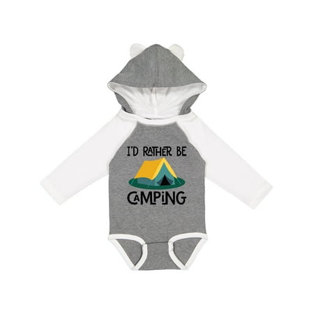 

Inktastic Rather Be Camping Gift Baby Boy or Baby Girl Long Sleeve Bodysuit