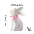 thumbnail image 3 of SMKE Porcelain Bunny Decor,Cute Rabbit Figurines,White Fluff Bunny Decor,Chic Home Decoration,Elegant Rabbit Decor,Handmade Pink Ceramic Flower Bunny 3.5in,Cute Desktop Easter Ornament, 3 of 6