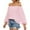 Red, variant on MIXUE Boho Tops For Women Summer Chiffon Solid Color Off Shoulder Long Sleeve Loose Fit Casual Tee Shirts Daily-Wear,Blue,L