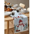 thumbnail image 3 of Table Runners 48 Inches Long Dress Scarves, Blue Snowman Christmas Farmhouse Kitchen/Dining Table Runner, Short Coffee Tablerunners, Xmas Tree Branch Birds 13x48 Inch, 3 of 7
