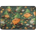 thumbnail image 5 of FREEAMG St. Patrick's Day Cute Gnome Bath Curtain Rugs Sets 2 Pcs, Bathroom Theme Set with Shower Curtain and Non-Slip Carpet -12 Hooks-60X72in, 5 of 7