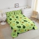 thumbnail image 3 of Juego de edredón temático Queen Size, Juego de cama aguacate verde 3pcs para niños Niños, 3 of 5