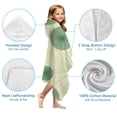 thumbnail image 7 of Green Tie Dye Fan Pattern Hooded Bath Towel，60"x35" for Ages 3 To 12 Kids, Quick Dry Lightweight Soft Microfiber Hood Beach Towel Cover Up for Kids, 7 of 7