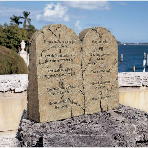 Design Toscano Ten Commandments Sculptural Tablet