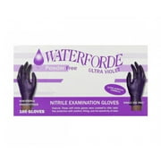 Waterforde Ultra Violet Powder Free Nitrile Exam Gloves, Small, Box