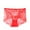 Red, variant on Fesfesfes Seamless Cotton Underwear For Womens Mid-waist Lace Thin Mesh Breathable Underwear Briefs