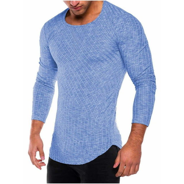 DPTALR T-shirt à Manches Longues pour Hommes Printemps et Automne Sport Décontracté