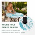 thumbnail image 4 of Round Outdoor Tablecloth with Umbrella Hole and Zipper, Turquoise White Conch Coastal Tablecloth with Elastic Waterproof, Nautical Summer Ocean Patio Table Covers for 45" - 54" Picnic Pool Tables, 4 of 9