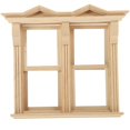 thumbnail image 2 of Realistic Miniature Wooden Dollhouse Window Prop for DIY Mini House Decoration and Landscape Displays, 2 of 5