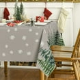 thumbnail image 5 of Christmas Tablecloth 60x84 Inch Rectangle,Christmas Tree Merry Christmas Xmas Winter Table Cloth Holiday Table Cover for Party Dinner Decor, 5 of 6