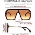 thumbnail image 3 of FEISEDY Lunettes de Soleil Classiques une Pièce Sans Monture Design Rétro Élégant pour Femmes Hommes B2574, 3 of 6