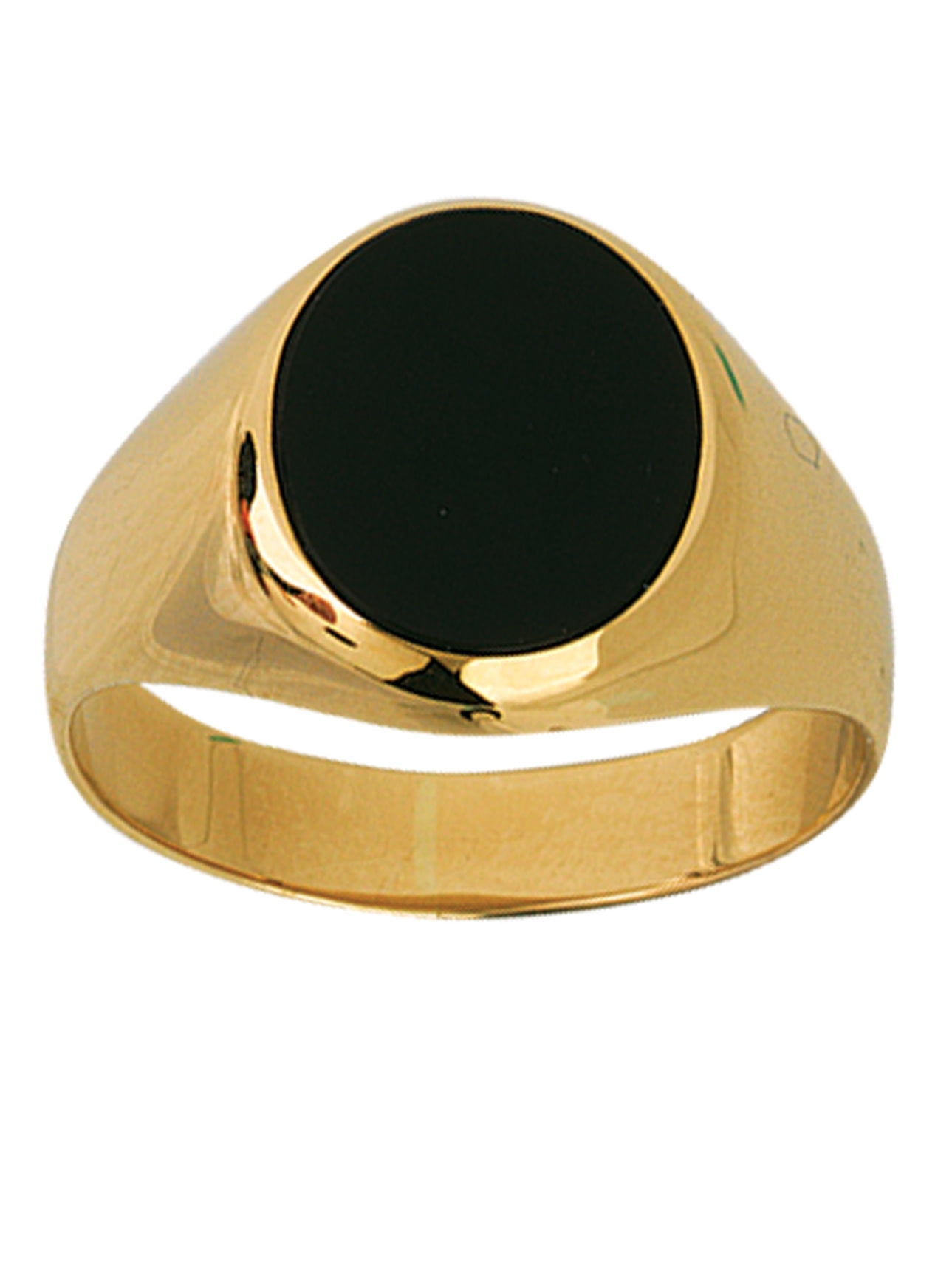 Azurebella Jewelry 14k Yellow Gold Signet Ring With Black Onyx Oval Top Walmart Com Walmart Com