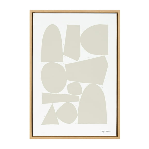 Constructed II Neutral 23 in x 33 in Framed Painting Canvas Art Print, by Kate and Laurel