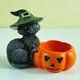 thumbnail image 4 of Decoraciones de Halloween, adornos de Halloween, regalos de Halloween, velas festivas, candelabros, adornos decorativos, artesanías de resina negra europea y fantasma, artesanía de gato negro fantasma, 4 of 6