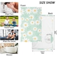 thumbnail image 3 of GZHJMY Face Hand Towel Set Daisy Flower Field on Mint Green Background Washcloth Washcloths, Quick-Dry Highly Absorbent Bath Towel- Pack of 2, 3 of 7