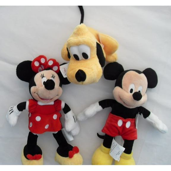 Friends, Set of 3, 9'' Mickey, Minie and Pluto New