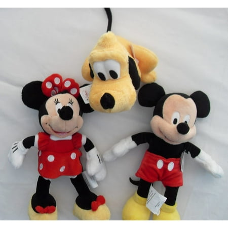 Friends, Set of 3, 9'' Mickey, Minie and Pluto New