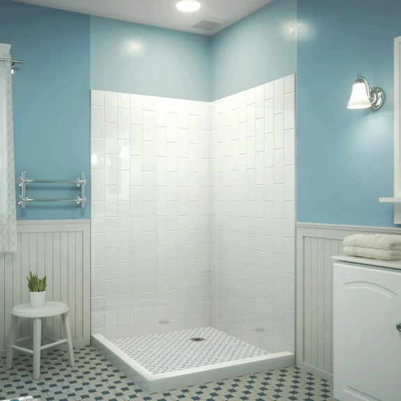 Dreamline SHBW-1541760-00 Qwall-Vs 41" W X 41" D X 76" H Acrylic Corner Backwall Shower