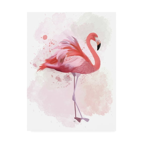 Trademark Fine Art 'Chewing Giraffe Duo' Canvas Art by Fab Funky