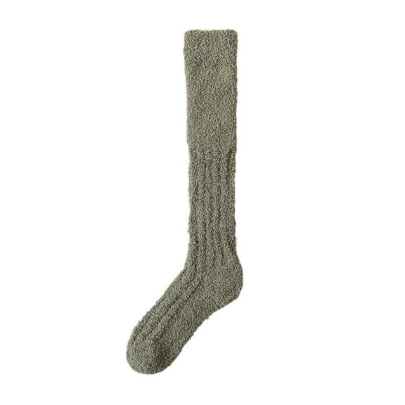 WRKEKC Women's Winter Warm Crew Socks Soft Thickened Home Floor Socks Multiple Solid Colors for Cozy Sleep and Leisure Wear