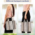 thumbnail image 4 of FORMRS Womens Corduroy Tote Bag Crossbody Shoulder Handbag with Pocket, Brown Abstract Stripes, 4 of 7