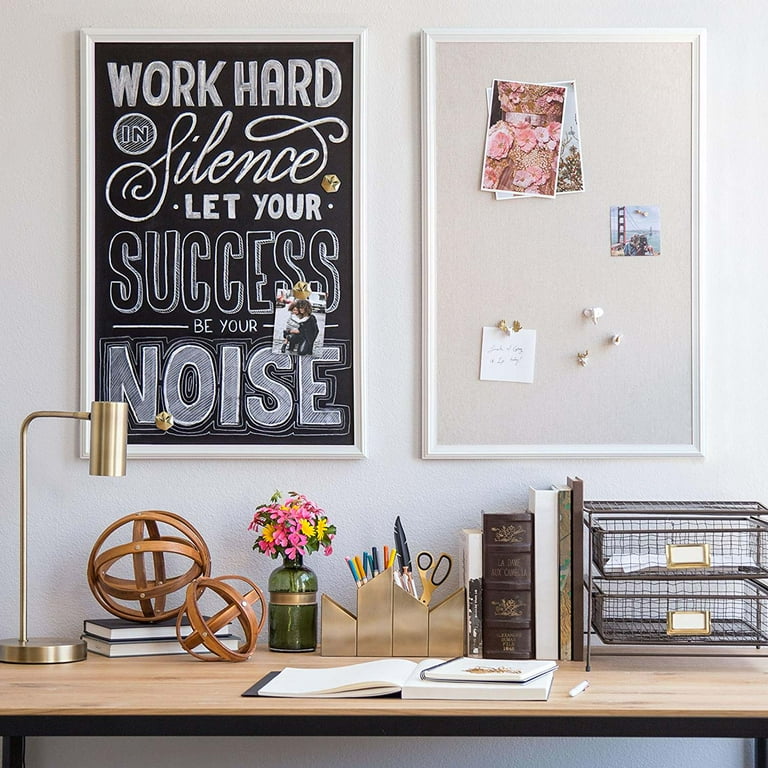 Large Round Magnetic Chalkboard With Wooden Frame For The Home & Office