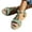 Green, variant on Women's Crystal Espadrilles Platform Dress Sandals Bohemia Woven Chunky Wedge Slingback Beach Sandals