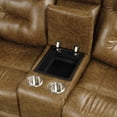thumbnail image 3 of Furniture of America Ranshell Faux Leather Storage Loveseat with USBs in Brown, 3 of 5