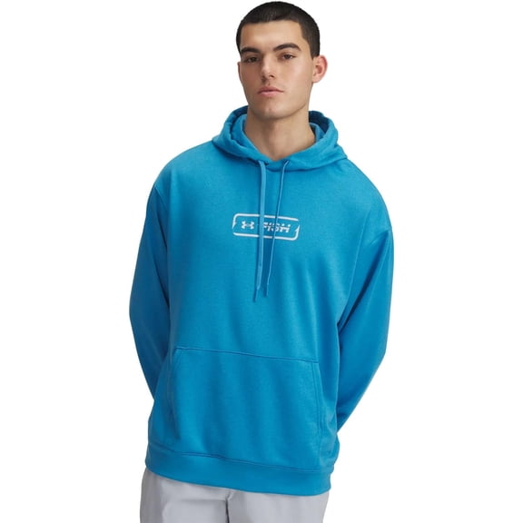 Under Armour UA Men's Fish Pro Terry Hoodie Cool Ether Blue Size XL
