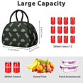thumbnail image 5 of Dinosaur and Silhouette Black Pattern Insulated Lunch Bag,Leakproof Large Capacity Lunch Box for Work,Picnic or Travel,11.4 X 6.7 X 8.3 Inches, 5 of 6