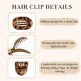 thumbnail image 6 of 4 PCS Flat Hair Clips, Round Lay Down Hair Claw Clips for Women Girls, French Strong Hold Hair Barrettes for Thick Thin Hair,Comfortable Curved Flat Clips for Lying,Driving and More (Leopard), 6 of 8
