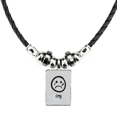 thumbnail image 1 of grito negro lindo patron de chat collar a mano colgante de cuerda de cuero Unbranded M, 1 of 3