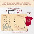 thumbnail image 2 of Harry Potter Newborn Baby Boys Bodysuit and Monthly Milestone Blanket 4 Piece Layette Set Newborn, 2 of 5