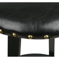 thumbnail image 3 of Leejay 24 inch Bar Stools,Black Faux Leather Round Stool for Kicthen Dining Room,Set of 2, 3 of 5