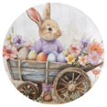 thumbnail image 3 of Easter Bunnies Rabbits Floral Medallion Round Rug - Small Round Area Rug, Soft Non-Slip Machine Washable Bedroom Mat Indoor Accent Entry Carpet for Office Desk Dorm Hallway, 3 of 7